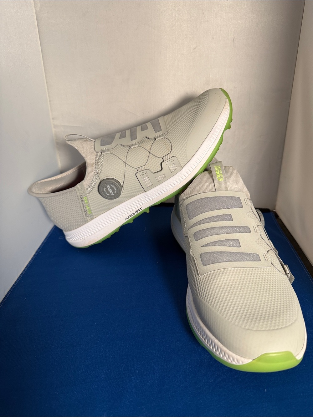 Skechers slip ins Gray Sneakers with Lime Accent Active Shoes golf size 11